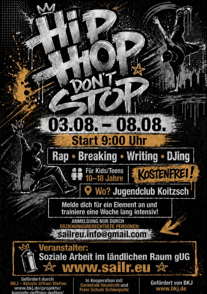 Flyer for the second Hip-Hop holiday week in Koitzsch