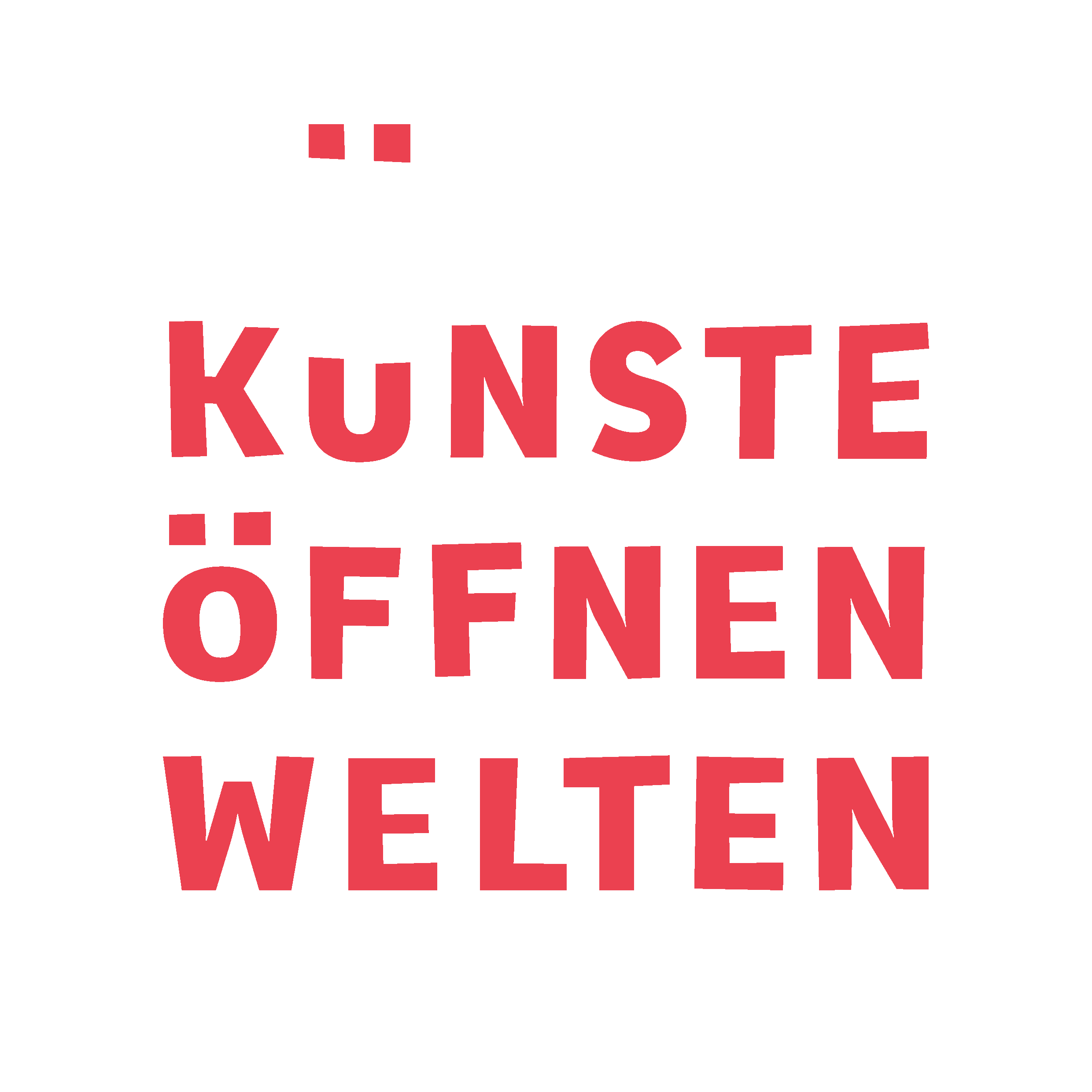 Official Künste öffnen Welten programme logo