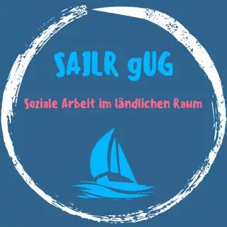 SAILR gUG – Soziale Arbeit im ländlichen Raum, Logo mit Segelboot und Kreis